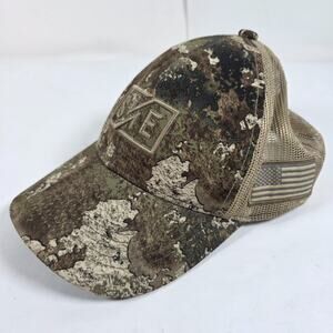SHE Outdoor Ladies Fit Adjustable Camo Mesh Trucker Hat American Flag Patch